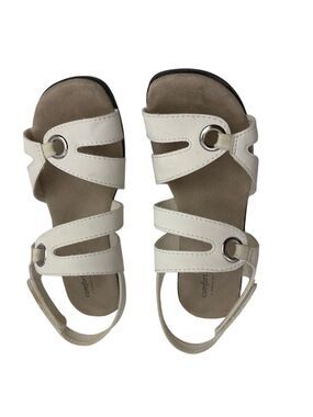Comfort Plus by Predictions Women’s White Comfort Sandals Size 8W Wide
